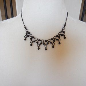 Vintage gothic style necklace with dangling beads